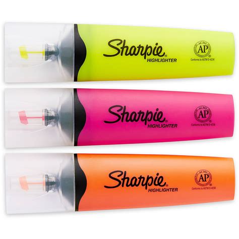 Highlighters walmart - SHARPIE HIGHLIGHTERS (ALL COLORS) Sharpie Retractable Highlighter, Sharpie Pocket Highlighter, Sharpie Clear View Highlighters (Tank & Stick), Sharpie Tank Highlighters, Sharpie Gel Highlighters, Sharpie Ink Indicator Highlighters (Tank & Stick), Sharpie Liquid Highlighters CHEMTREC (U.S. and Canada) 1-800-424-9300 SAFETY …